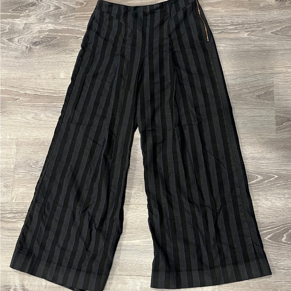 Kit & Ace Striped Wide-Leg Pants